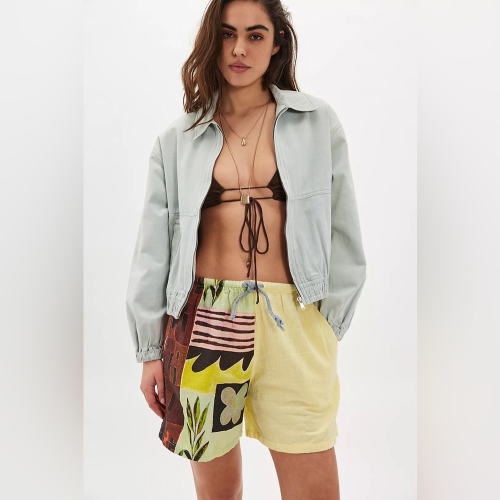 Free People Ciao Ciao Vacation Spice Collage Riley Shorts